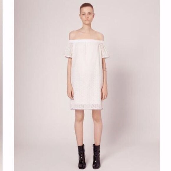 RAG & BONE FLAVIA EYELET LACE OFF-THE-SHOULER DRESS size XS NWT$395 - Picture 4 of 7